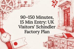 Read more about the article 90–150 Minutes, 15 Min Entry: UK Visitors’ Schindler Factory Plan